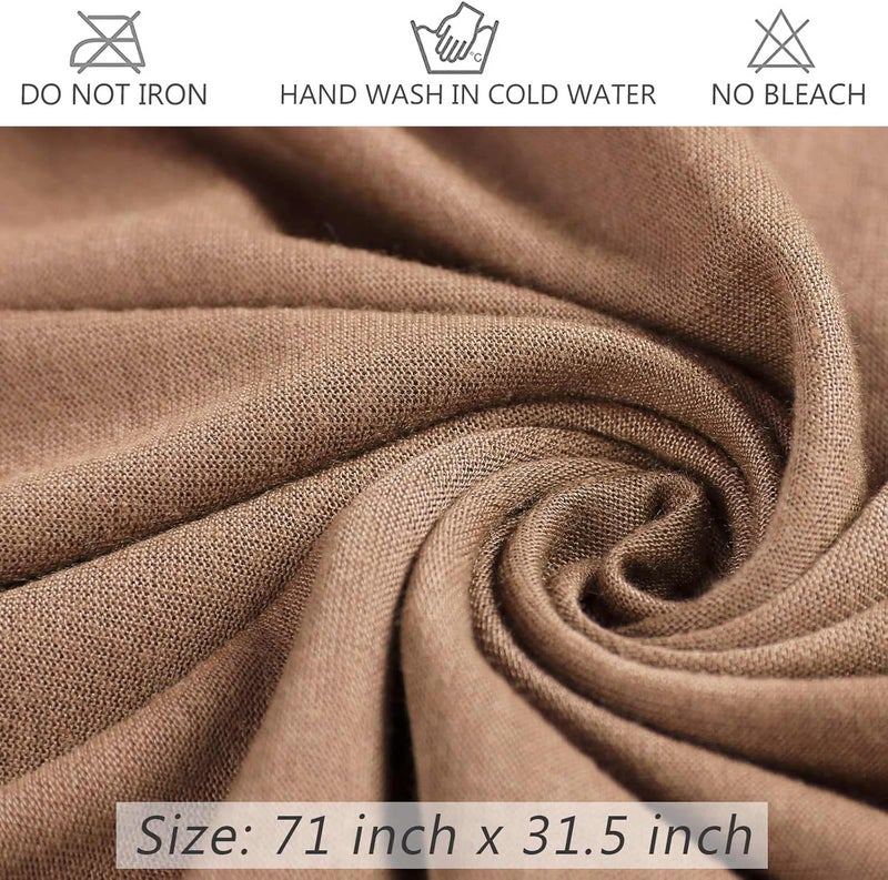 PWEOUKE Head Wraps for Black Women African Head Wrap Lightweight for Women Long Plain Turban Hair Scarf Scarves - Image 2
